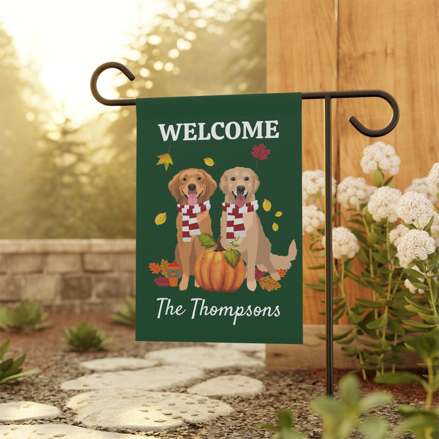 Welcome Fall Golden Retriever Garden Flag ywd4kc-br.myshopify.com