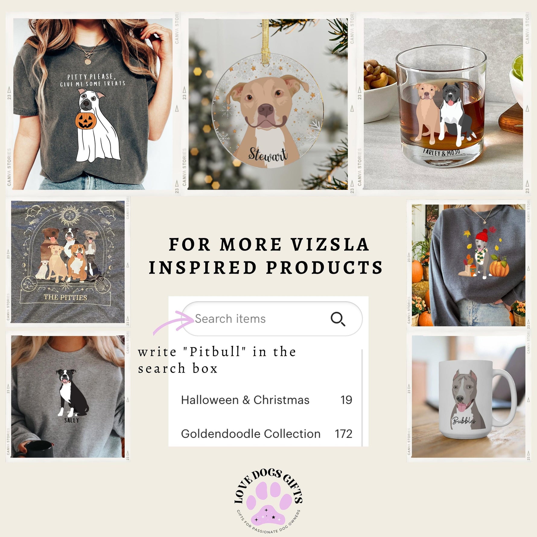 White Pitbull Christmas Ornament | Glass | Add Dogs Name ywd4kc-br.myshopify.com