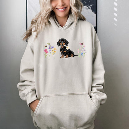 Wildflower Dachshund Puppy Shirt, Sweatshirt, Hoodie ywd4kc-br.myshopify.com