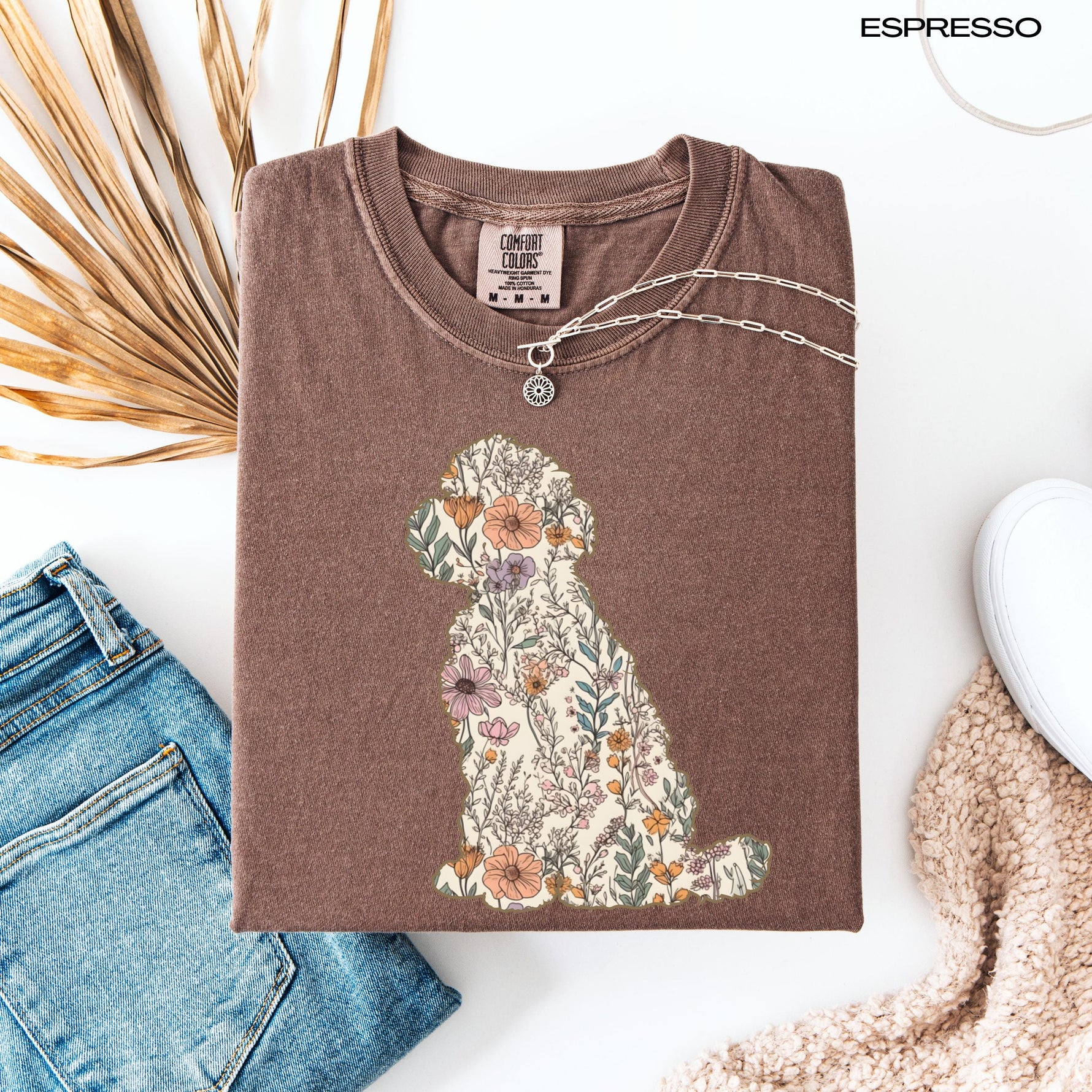 Wildflower Golden Doodle Dog Shirt ywd4kc-br.myshopify.com