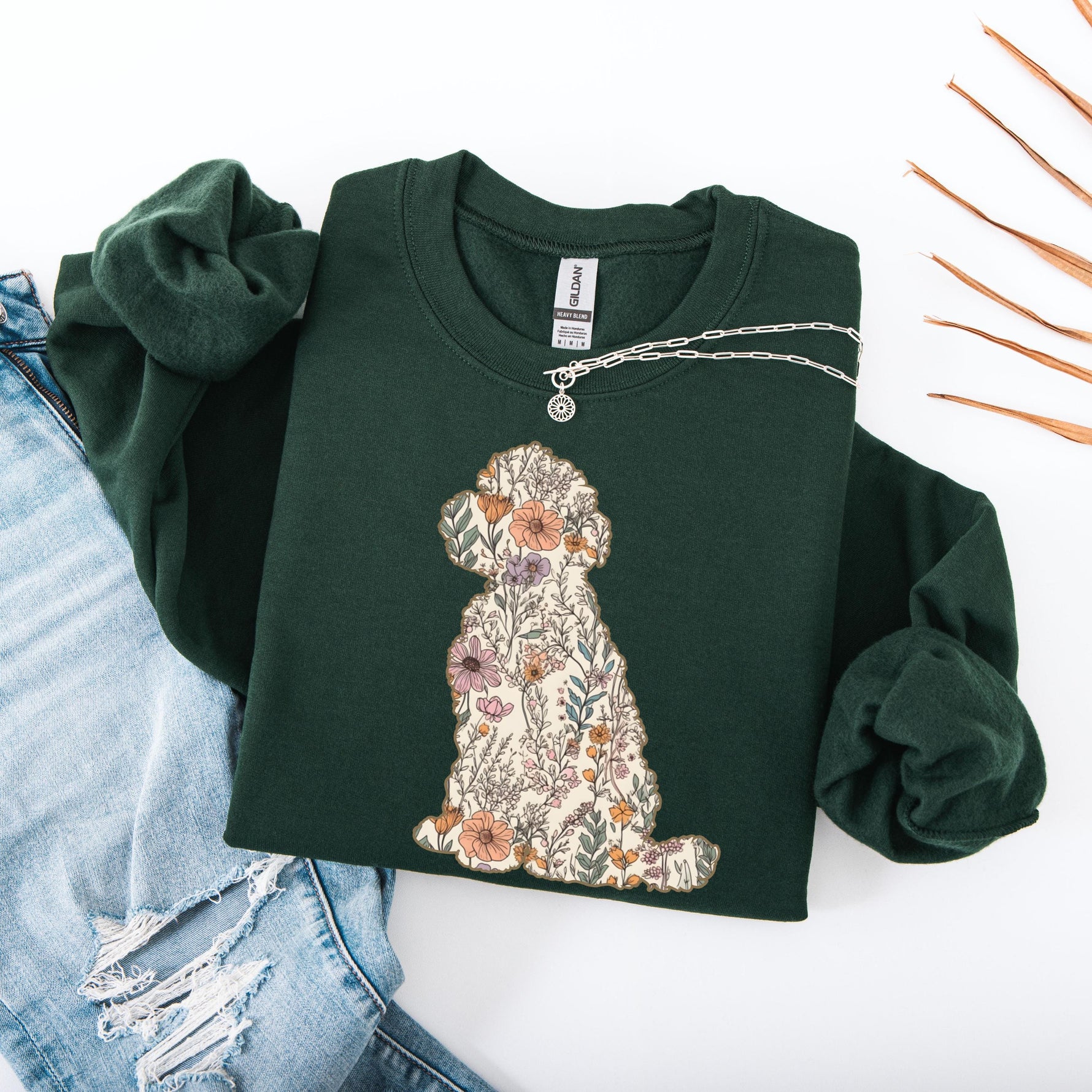 Wildflower Golden Doodle Dog Shirt ywd4kc-br.myshopify.com