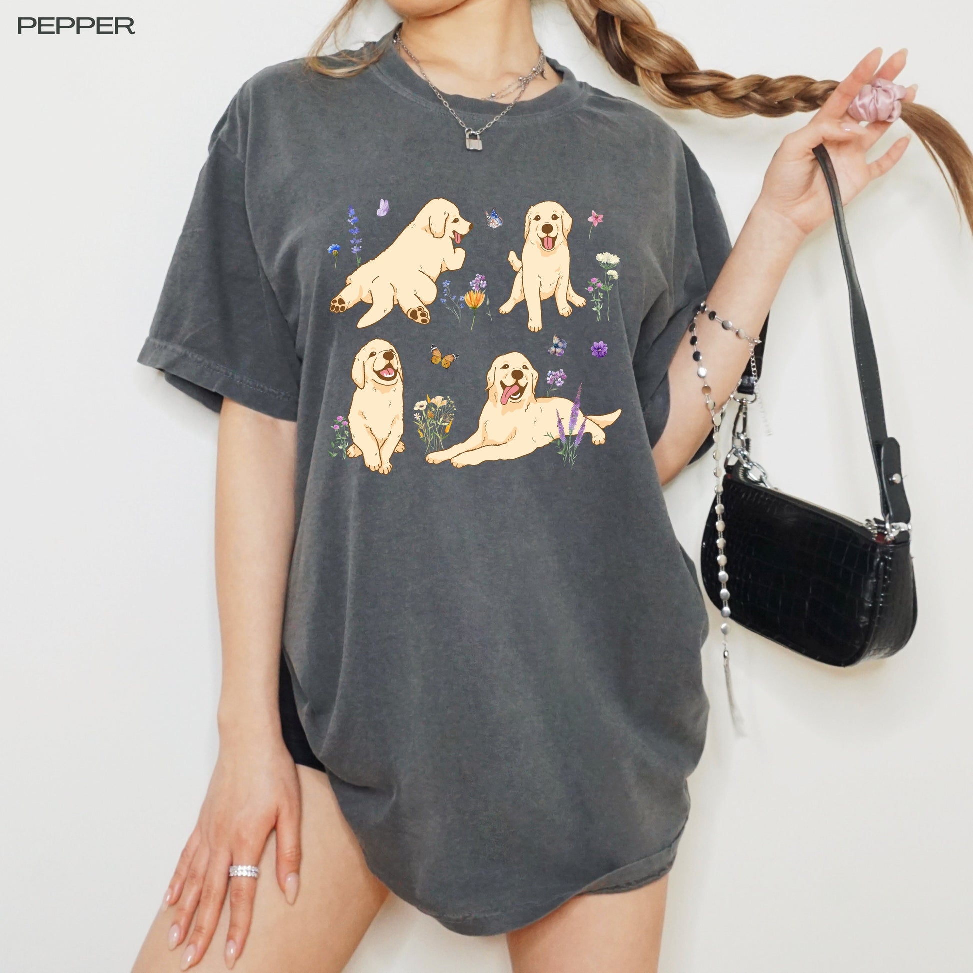 Wildflower Golden Puppy Shirt ywd4kc-br.myshopify.com