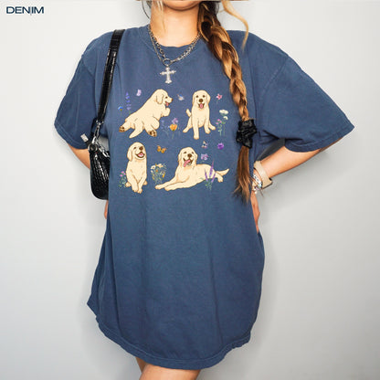 Wildflower Golden Puppy Shirt ywd4kc-br.myshopify.com