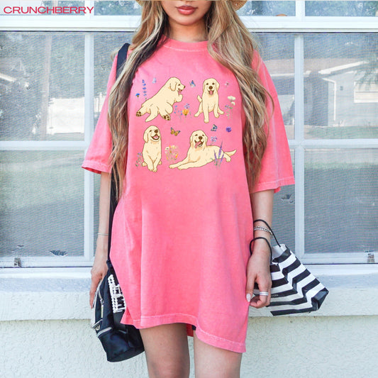 Wildflower Golden Puppy Shirt ywd4kc-br.myshopify.com