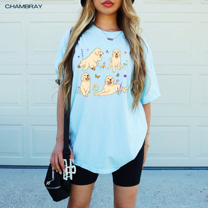 Wildflower Golden Puppy Shirt ywd4kc-br.myshopify.com