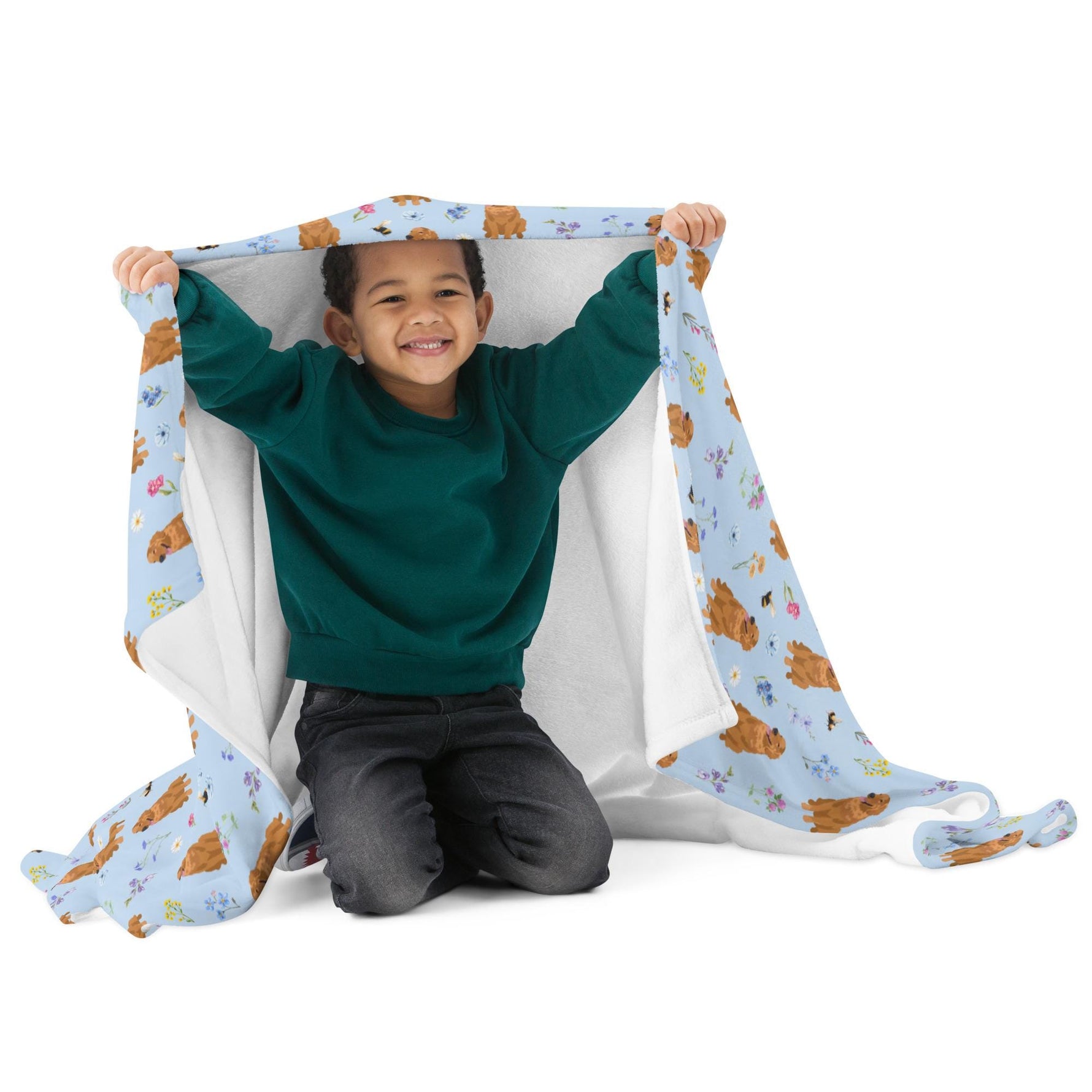 Wildflower Golden Retriever Nursery Blanket ywd4kc-br.myshopify.com