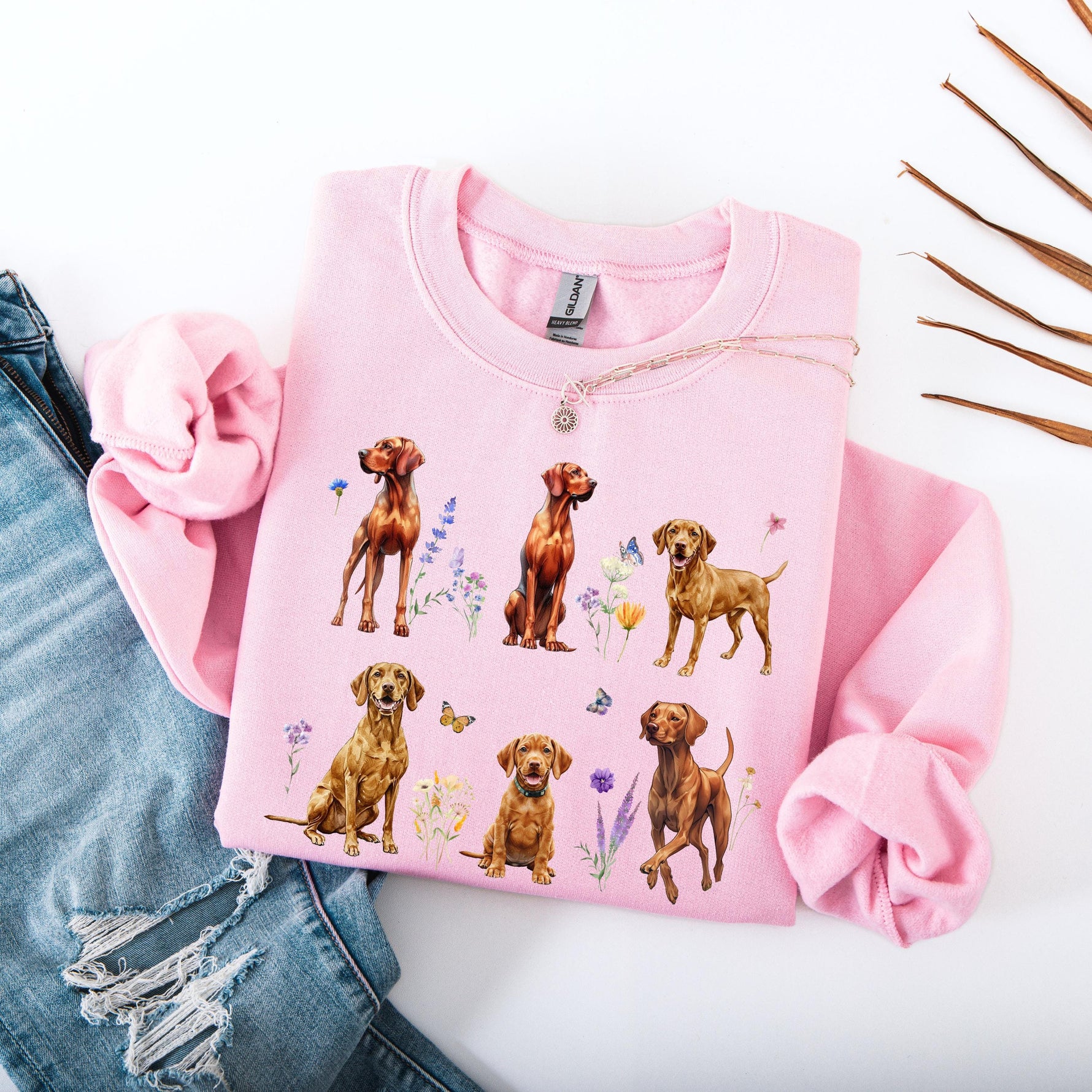 Wildflower Hungarian Vizsla Dog Shirt ywd4kc-br.myshopify.com