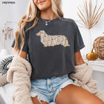 Wildflower Long Haired Dachshund Dog Shirt ywd4kc-br.myshopify.com