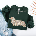 Wildflower Long Haired Dachshund Dog Shirt ywd4kc-br.myshopify.com