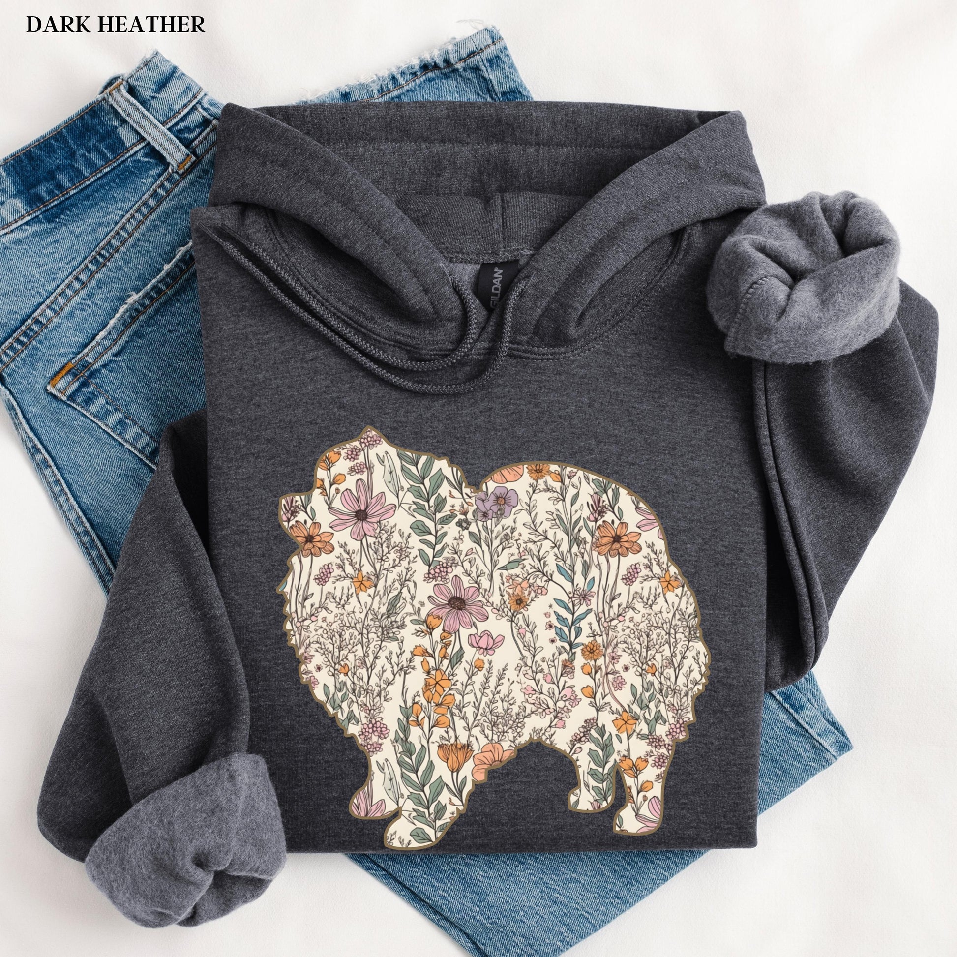 Wildflower Pomeranian Spitz Hoodie ywd4kc-br.myshopify.com