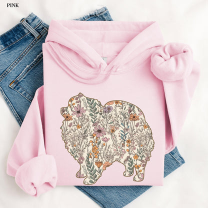 Wildflower Pomeranian Spitz Hoodie ywd4kc-br.myshopify.com