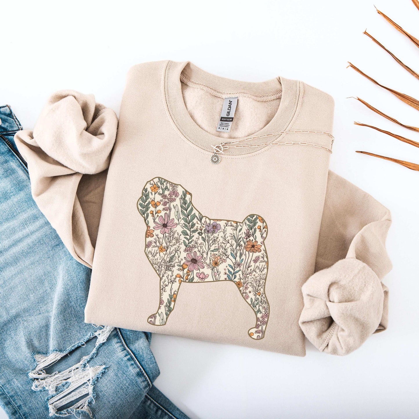 Wildflower Pug Shirt ywd4kc-br.myshopify.com