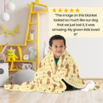 Yellow Checkered Golden Retriever Blanket ywd4kc-br.myshopify.com