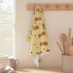 Yellow Gingham Golden Retriever Kitchen Towel ywd4kc-br.myshopify.com