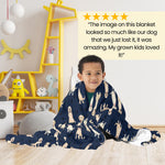Yellow Labrador Retriever blanket with paws ywd4kc-br.myshopify.com