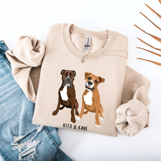 Boxer Dog Mom Sweatshirt | With Dogs Name
