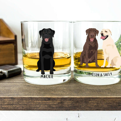 Labrador retriever whiskey glass, retriever dad gift, chocolate lab gifts, fox red labrador, whiskey gifts, wedding gift, anniversary gift