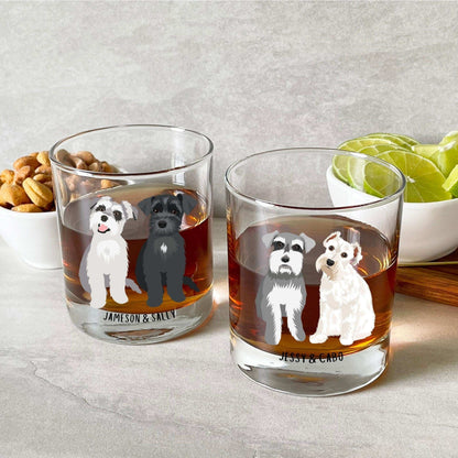 Miniature schnauzer whiskey glass