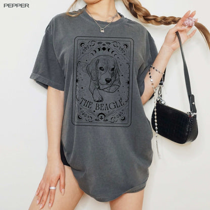 Tarot Beagle Shirt, comfort colors shirt, beagle gifts, beagle mom shirt, beagle puppy niece birthday gift, beagle grandma gift, witchy tee