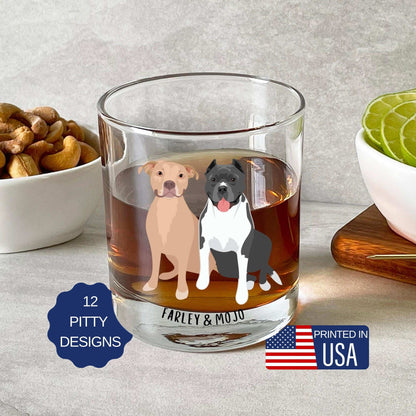 Pitbull whiskey glass for Pitbull dad