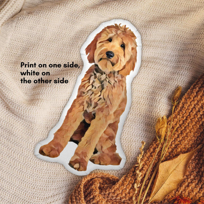 Custom Shape Goldendoodle pillow, doodle gift, labradoodle, bernedoodle, Easter gift for her, wife birthday gift, puppy baby shower gift