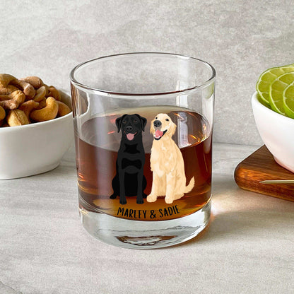 Mix & Match Dog Breed Whiskey Glass for Husband Christmas Gift, labrador bourbon glass, golden retriever, doberman, german shepherd, doodle