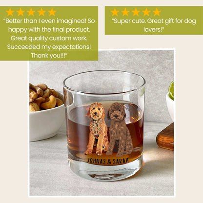 Mix & Match Dog Breed Whiskey Glass for Husband Christmas Gift, labrador bourbon glass, golden retriever, doberman, german shepherd, doodle