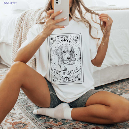 Tarot Beagle Shirt, comfort colors shirt, beagle gifts, beagle mom shirt, beagle puppy niece birthday gift, beagle grandma gift, witchy tee