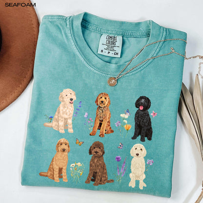 Cottagecore Goldendoodle comfort colors shirt -perfect gift for her on a Valentines day