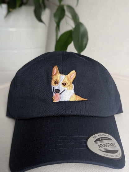 Embroidered Corgi Hat, Corgi Dad Hat, Welsh corgi gift, I love corgi mom Christmas stocking stuffer, corgi xmas gift, fall corgi