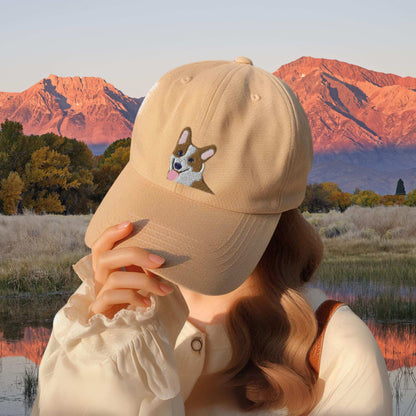 Embroidered Corgi hat