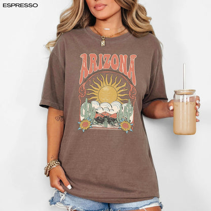 Retro Arizona Shirt, hitchhiker gift, vintage Texas shirt, western cowgirl sweatshirt, Scottsdale oversized t-shirt, girlfriend gift for her
