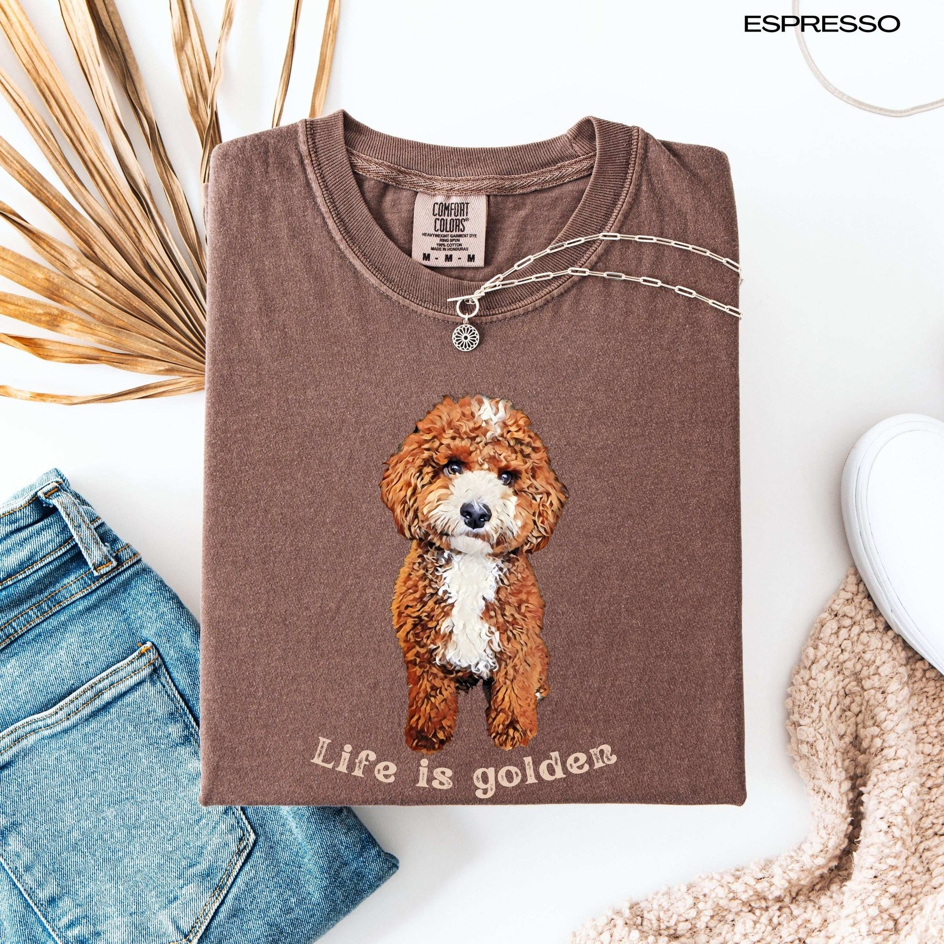 Retro Life Is Golden Doodle Sweatshirt, Goldendoodle Shirt, Doodle Gifts, Doodle Mama Sweater, Doodle Dad, Dog Mom Sweatshirt, Doodle Hoodie