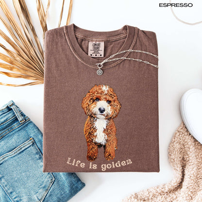 Retro Life Is Golden Doodle Sweatshirt, Goldendoodle Shirt, Doodle Gifts, Doodle Mama Sweater, Doodle Dad, Dog Mom Sweatshirt, Doodle Hoodie