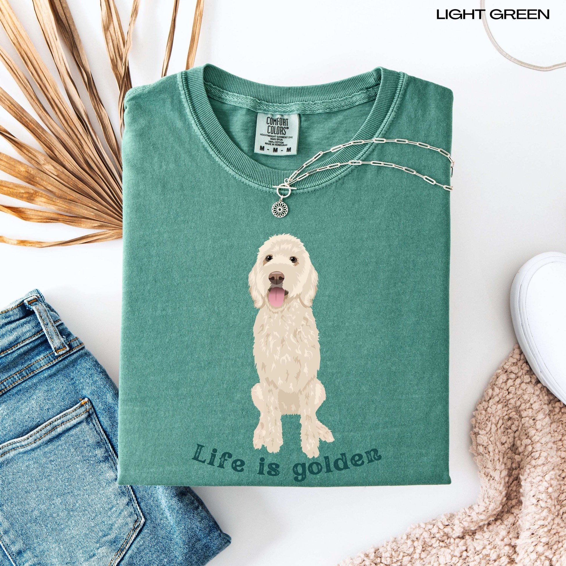 Retro Life Is Golden Doodle Sweatshirt, Goldendoodle Shirt, Doodle Gifts, Doodle Mama Sweater, Doodle Dad, Dog Mom Sweatshirt, Doodle Hoodie