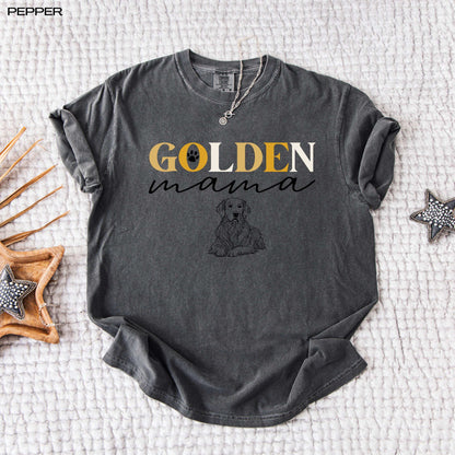 Golden Mama Shirt, golden dog gift, girlfriend birthday gift, golden mama sweatshirt, puppy mom sweater, golden puppy shower gift