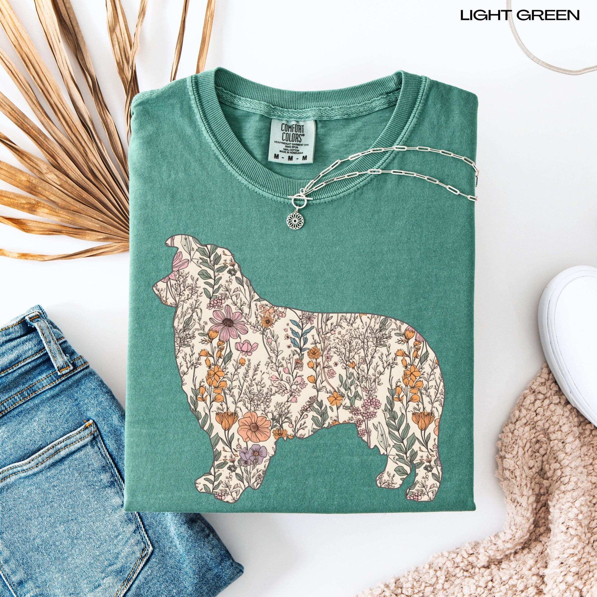 Australian Shepherd wildflower shirt