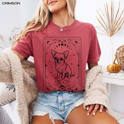 Tarot Chihuahua shirt, chi t-shirt, chihuahua dog mom gift, chihuahua gift, dog mom tee, girlfriend birthday gift, gift for her, wife bday