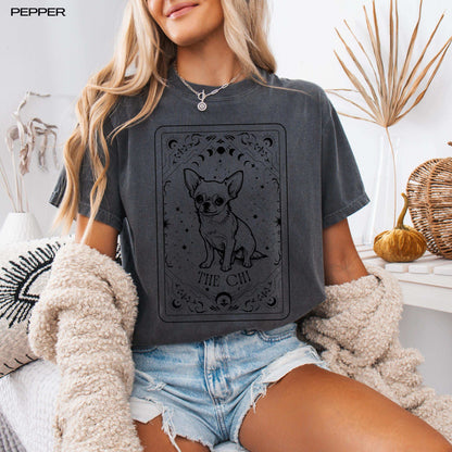 Tarot Chihuahua shirt, chi t-shirt, chihuahua dog mom gift, chihuahua gift, dog mom tee, girlfriend birthday gift, gift for her, wife bday