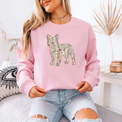 Wildflower French Bulldog Shirt, frenchie gift, dog mama sweatshirt, french puppy sweater, gift for dog owner, bulldog breeder, grandma gift