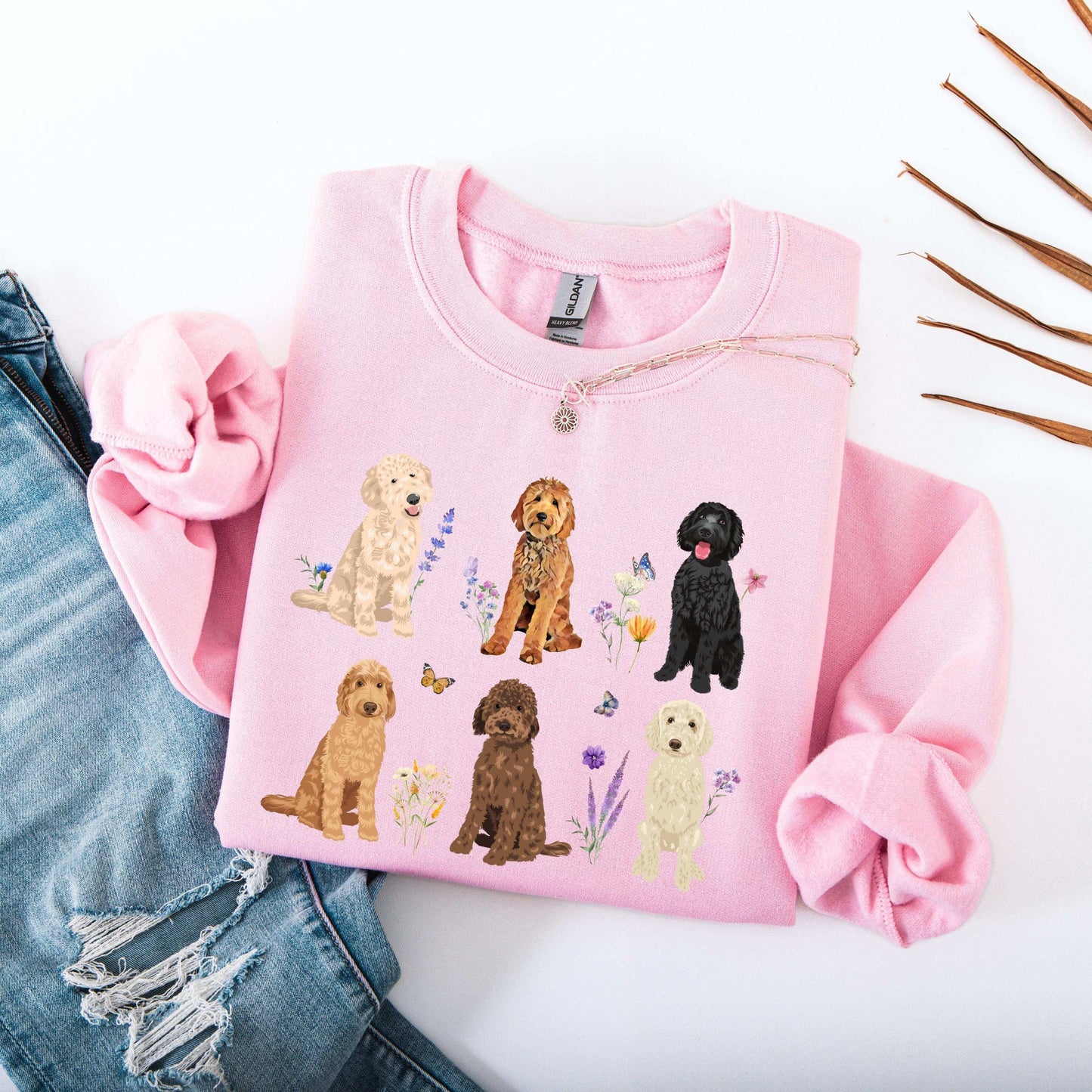 Cottagecore Goldendoodle comfort colors shirt, labradoodle shirt, doodle gift, cockapoo gift, dog mom tee, Valentines day gift for her