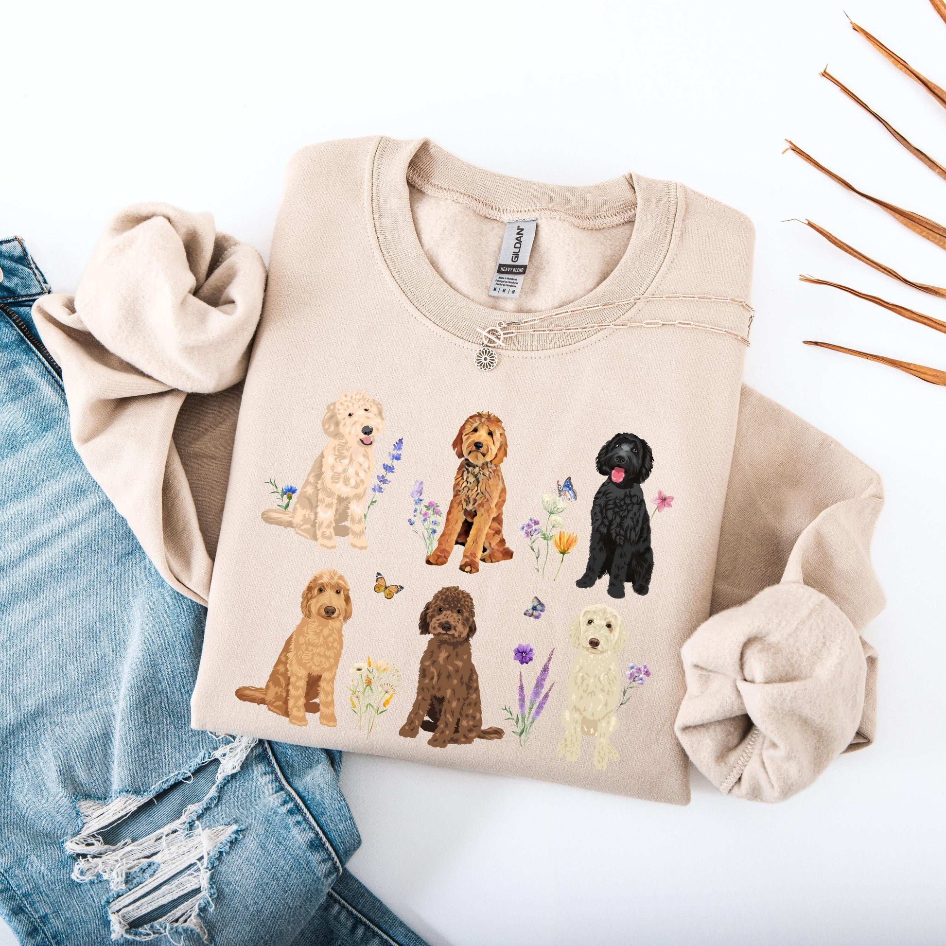 Cottagecore Goldendoodle comfort colors shirt, labradoodle shirt, doodle gift, cockapoo gift, dog mom tee, Valentines day gift for her
