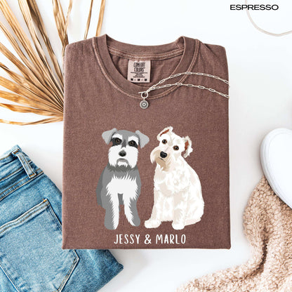 Personalized Miniature Schnauzer Dog Shirt, mama mini schnauzer gift, easter gift for her, black schnauzer dad gift, grandma birthday gift