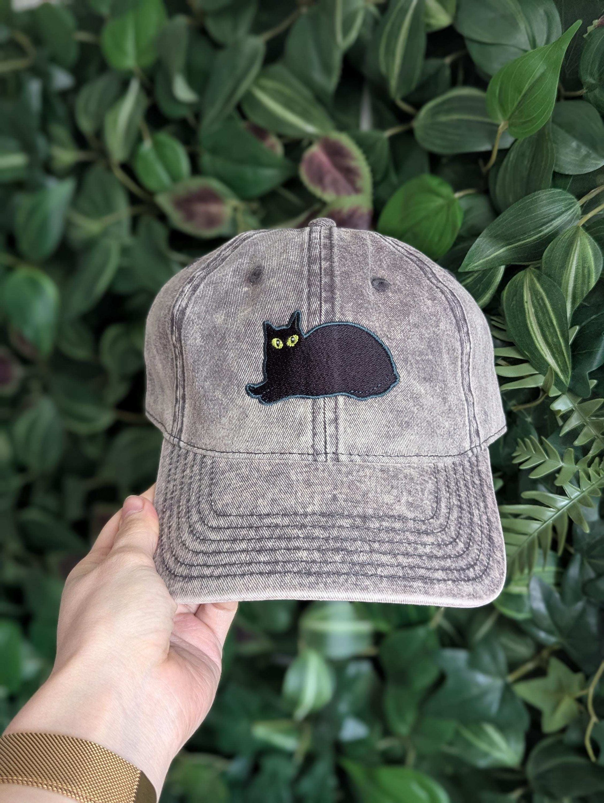 Dad & Mom Black Cat Hat, y2k aesthetic college girlie gift, cute wife birthday gift, best friend gift for her, cat lover gift, cat mom hat