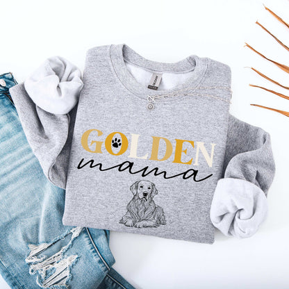 Golden Mama Shirt, golden dog gift, girlfriend birthday gift, golden mama sweatshirt, puppy mom sweater, golden puppy shower gift