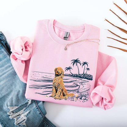 Beach Waves Golden Doodle Dog Shirt