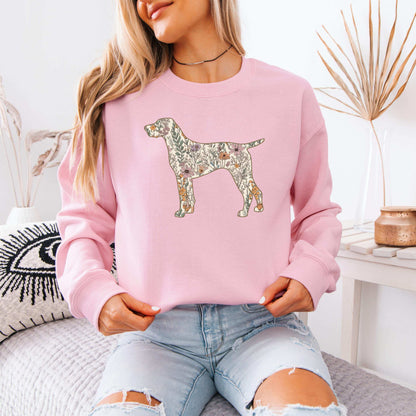 Wildflower Vizsla Shirt, hungarian vizsla pointer gift, vizsla mama sweatshirt, puppy mom sweater, gift for dog owner, vizsla breeder gift