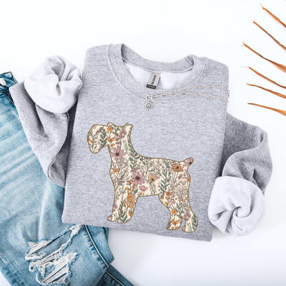 Wildflower Miniature Schnauzer Shirt, schnauzer gift, schnauzer mama sweatshirt, puppy sweater, gift for dog owner, schnauzer breeder gift