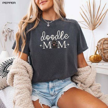 Black golden doodle mama shirt for doodle owners, pet mom shirt, labradoodle, goldendoodle sweatshirt, summer gift for her mother
