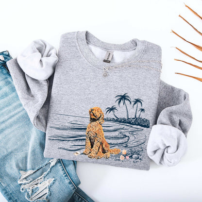 Beach Waves Golden Doodle Dog Shirt